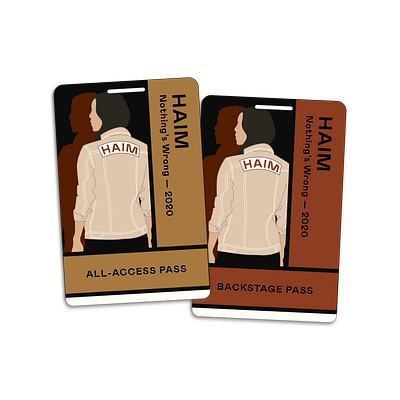 HAIM Crew Backstage Passes brand design design print