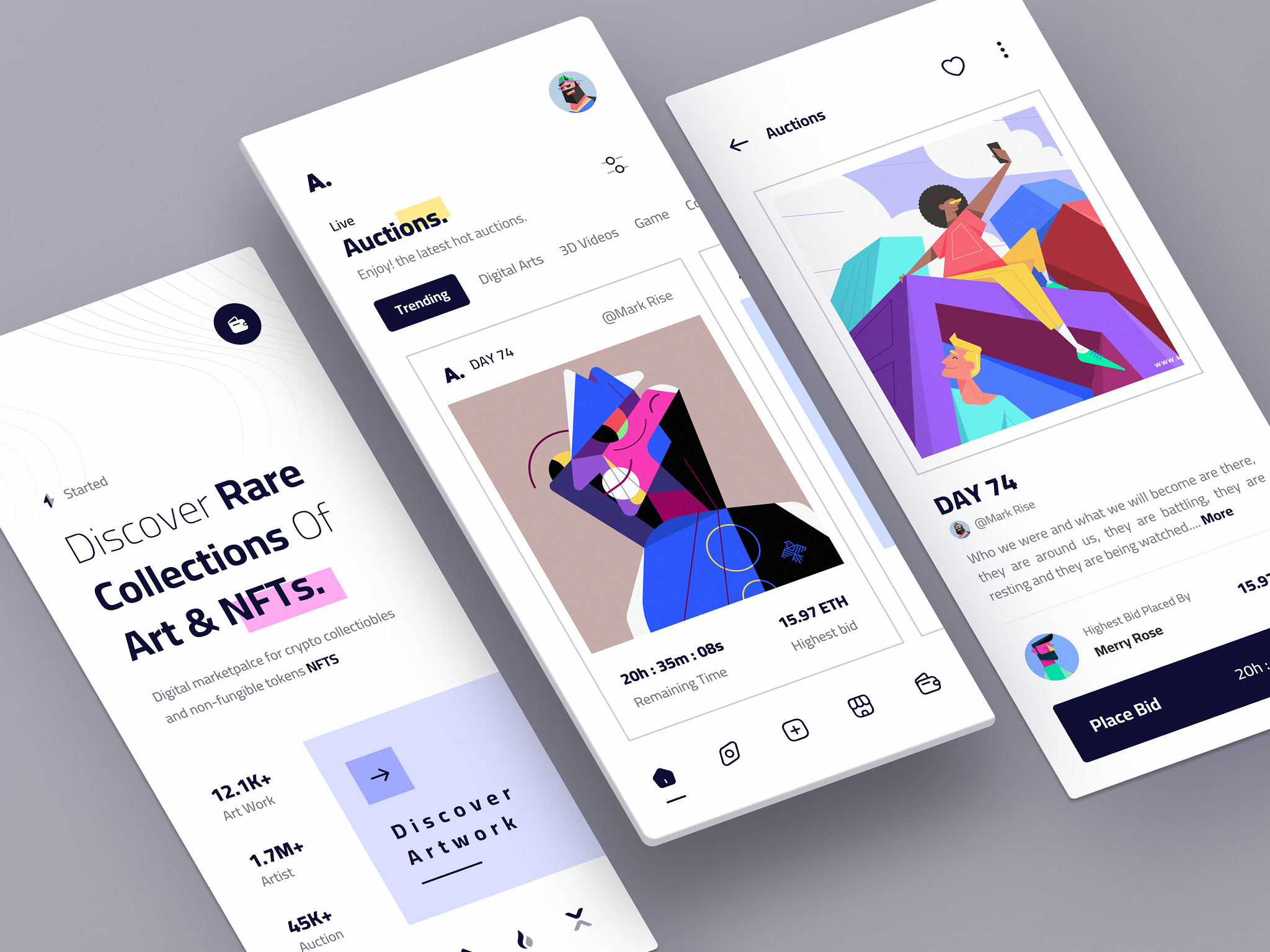 Nft Mobile App Light Version🔥🤘 By Mohammad Reza Farahzad For Oniex™ On Dribbble 1469