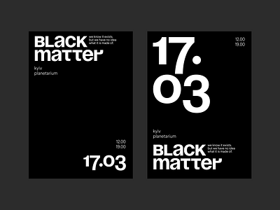 Black matter bold layout poster typography