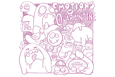 Emotions of Quarantine doodle emotions illustration illustrator monster procreate sketch