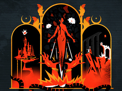 666 - Highway to hell city dante design devil glass window graphic design hell illustration illustrator minimalist texture vector