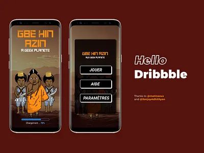 Hello Dribbble app design first shot game game design graphic design hello dribbble hello dribble illustration mobile app design ui ui designer uidesign uiuxdesign ux welcome shot