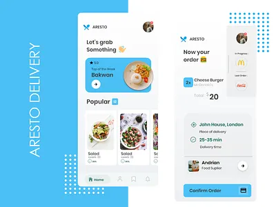ARESTO UI UX Mobile Design burger food food app foodie mobile restaurant ui ui ux ui design uiux