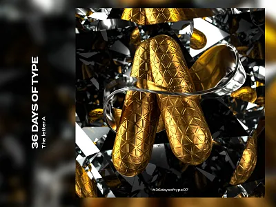 36 Days of Type | A 36daysoftype 36daysoftype07 3d adobedimension typography