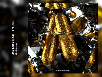 36 Days of Type | A 36daysoftype 36daysoftype07 3d adobedimension typography