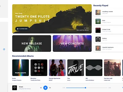 Music dashboard app deezer design itunes music music app music player online streaming spotify tidal ui ux wirave
