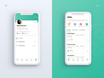 Jobgaga App application ui ux