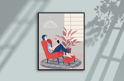 The very ordinary weekend cafe custom illustration event illustration illustration illustration gift portrait illustration restaurant sofa women