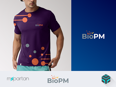 BioPM Logo Design abstract bio bubble business circle connect creative dot factory galaxy host internet invade lead media metal nova people provide service