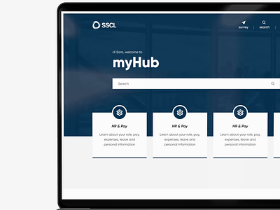 SSCL myHub 3.0 design desktop mobile portal product product design tech ui ux web website