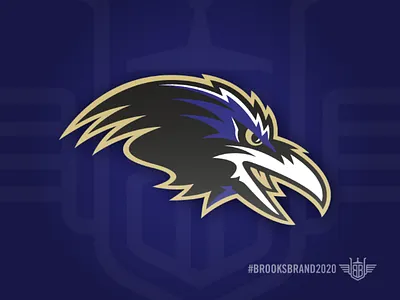 Baltimore Ravens Logo Concept baltimore bird drawing football illustration illustrator logo nfl ravens rebrand sports vector