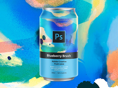 Blueberry Brush | Adobe Photoshop adobe adobe photoshop art can can design collage mbsjq packagedesign packaging packagingdesign paint photoshop type