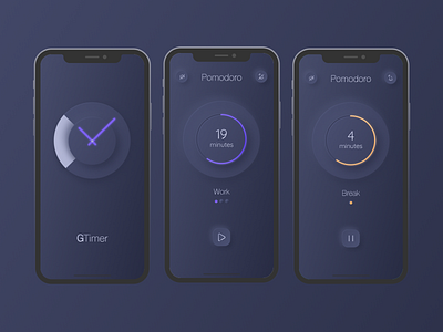 Pomodoro with Neumorphism animation app app design apple apple design design ios mobile neon neumorphism pomodoro ui ux