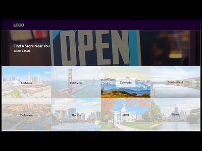 ECommerce Store Locator adobe xd ecommerce hover state store locator ui web design