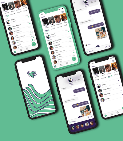 Messaging app concept animation app branding design icon minimal ui uidesign uidesigner uidesigns ux web