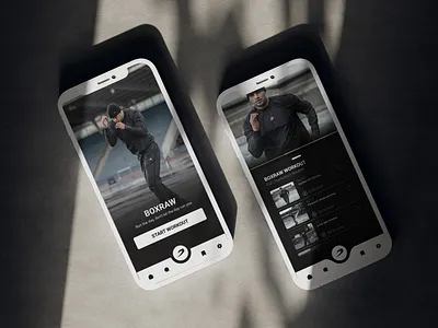 Training Concept App UI Design for BOXRAW 🥊 app boxing concept ui ux