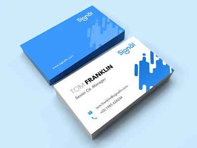 Signal HR Business Card blue branding businesscard design