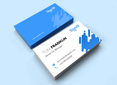 Signal HR Business Card blue branding businesscard design