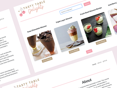 Tasty Table Delights: A React Case Study api blog coding design dessert product design react recipe ui ux