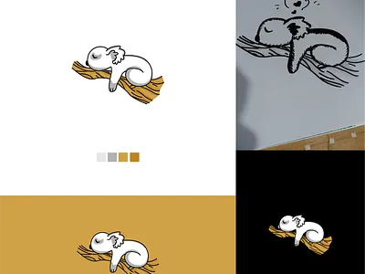 koala sleep in peace animation character children cute design design inspiration icon illustration koala koala logo logo minimal minimalist minimalist design minimalist logo modern logo playful slime vector