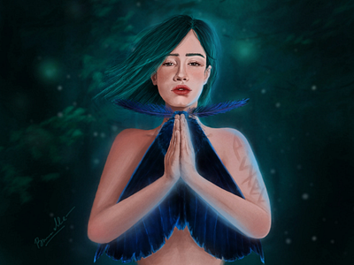 Wood Nymph art artwork butterfly character character design digital digital art forest girl illustration illustrator magic moth nymph photoshop wood wood nymph