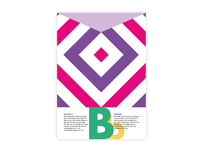 Letters Poster - B - Bernadet adobe bernadet design futura graphic design illustrator minimal poster challenge poster design typography