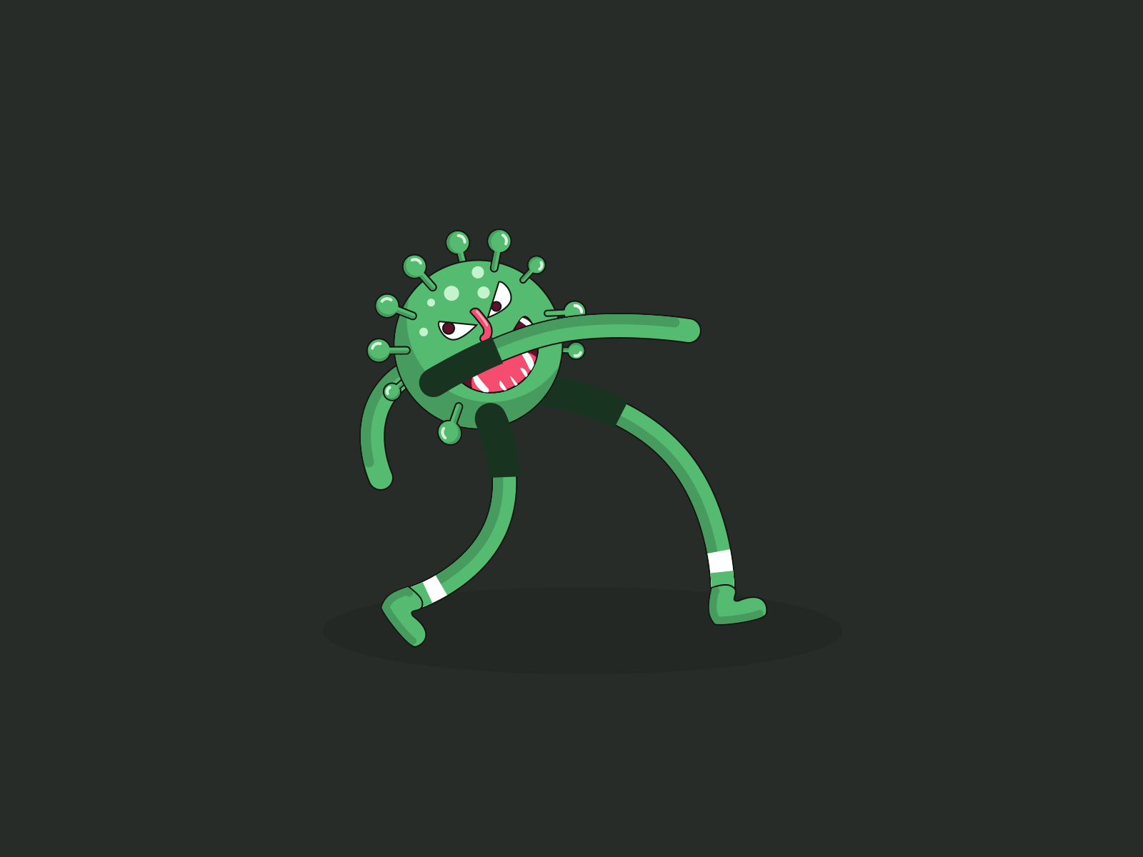 COVID-19 Monster animation design motion design virus walk