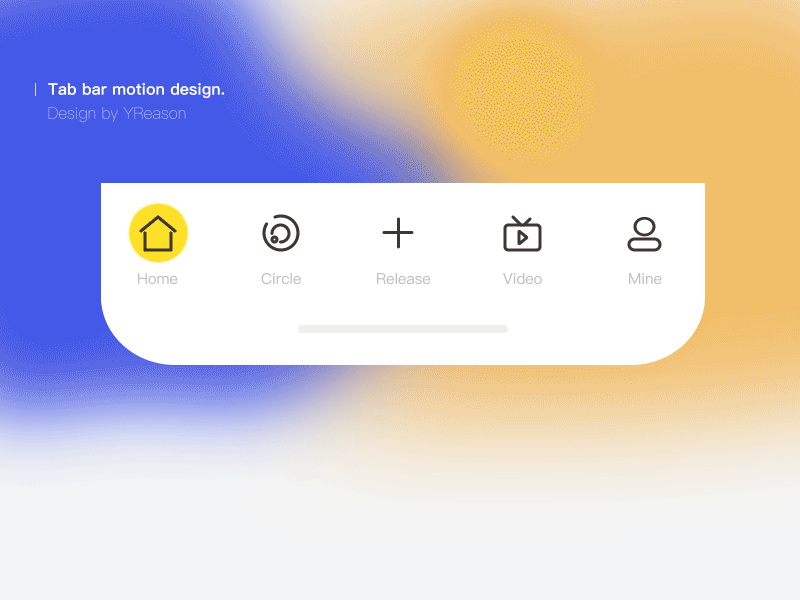 tabbar animation app design icon motion tabbbar