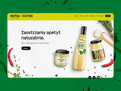 Vinegars, Mustards & Ketchups design food green ketchup mustard octim spices ui vinegars warmia webdesign webpage website wordpress