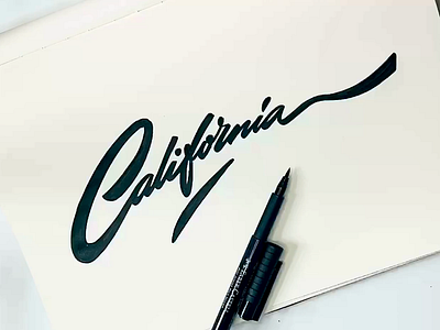 California california calligraphy custom flow lettering logo moleskine process script signature skecthing sketching style type unique