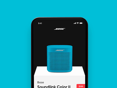 Bose AR Experience 2d bose ecommerce ecommerce design interaction design minimalistic shopping ui ui design