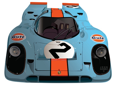 917 Porsche 1970 adobe illustrator illustration vector