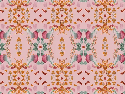symmetrical pattern botanical botanical illustration contrast digital art drawing flower illustration illustration pattern pattern a day pattern art pattern design wallaper design wallpaper