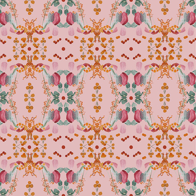 symmetrical pattern botanical botanical illustration contrast digital art drawing flower illustration illustration pattern pattern a day pattern art pattern design wallaper design wallpaper