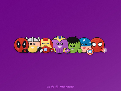 Endgame avengers character chibi cute quarantine thanos thepsaddict