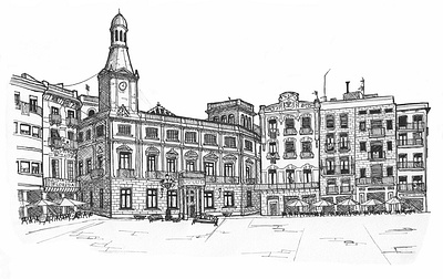 Sketch 1 architecture design drawing gift illustration inkpen picture sketch urban
