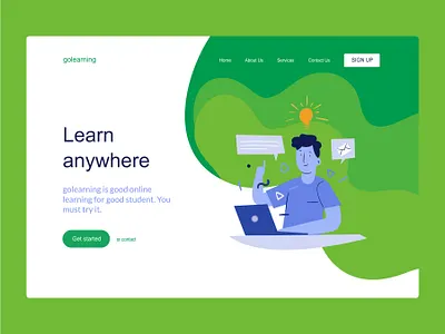 GOLEARNING WEB DESIGN animation design illustration landing page landing page design landingpage learning learning platform logo ui uidesign uiux ux uxdesign web web design webdesign website website design