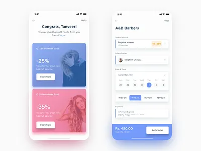 Barber App UI design animation sign in design flat design illustration ios app design logo mobile ui design online food photoshop top 5 ui design ux