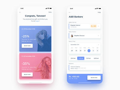 Barber App UI design animation sign in design flat design illustration ios app design logo mobile ui design online food photoshop top 5 ui design ux