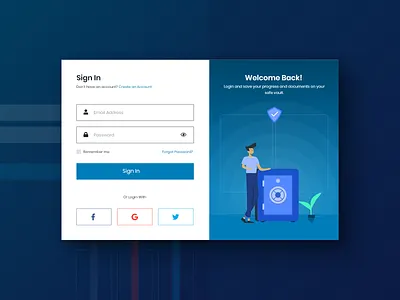 Sign-In Page Design branding business plan clean custom web design design sign in page typography ui ux vector web website
