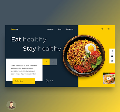 Eat Healthy design ui ux web