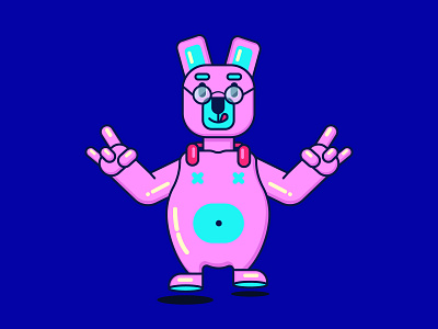 Bear 3000 Flat Character Design bear character design flat character design sexy bear so cool