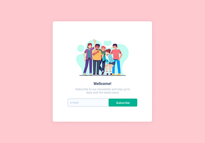 Subscribe form concept dailyui design design for website designs figma form form design green illustration newsletter pink popup popup design subscribe subscribe form ui form uiux wellcome