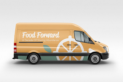 Food Forward - Delivery Van adobe brand branding clites colby design food forward identity logo logotype mockup nonprofit orange typography visual