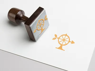 Food Forward - Stamp adobe brand branding clites colby design food forward illustrator logo mark mockup orange photoshop