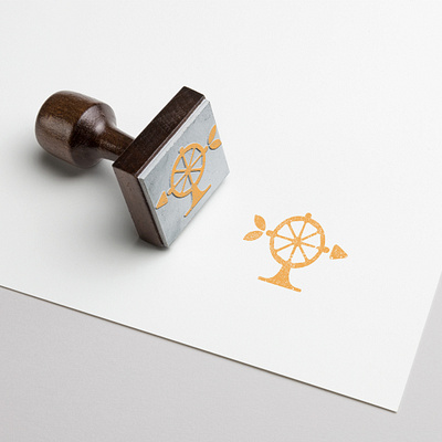 Food Forward - Stamp adobe brand branding clites colby design food forward illustrator logo mark mockup orange photoshop