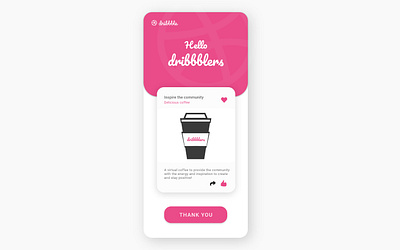 Hello dribbble! app design flat illustration illustrator minimal ui ux vector website