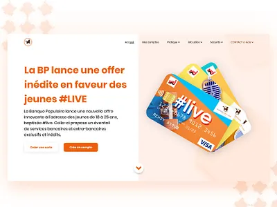 landing page for bank camany new's offer landing page photoshop redesign simple ui ui design uiux web design website xd design