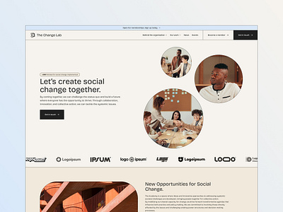 The Change lab figma landing page mockup ui uiux web website