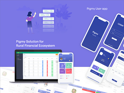 Pigmy Application Suite for Rural Finance Ecosystem app branding design illustrator mobile ui typography ui ux web web app design website